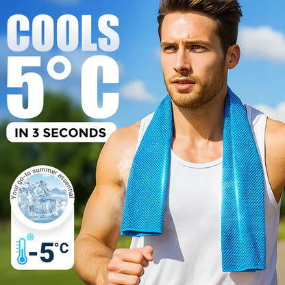 🔥❄️ Stay Cool Anywhere with This Instant Cooling Towel! ❄️🔥⏰Buy 1 Get 1 Free🔥Absorbent Quick-Drying Gym Cooling Towels
