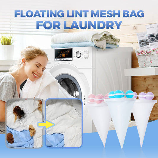 🥳2026 HOT SALE🥳💞50K+ SOLD!🧺🧼 BUY 1 GET 2 FREE! Floating Lint Mesh Bag – Catches hair & lint, reusable, protects washing machine & drain. 🚿✨