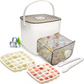 🥳2026 HOT SALE🥳💞50K+ SOLD!💥🥤🧊 Ice Cube Maker with Storage – 48 cubes at once, leak‑proof lid. Stackable, saves space. Includes ice scoop & tong. A summer essential. 🏖️✅