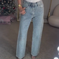 🔥Straight leg jeans with rhinestones✨Become the shining protagonist！✨