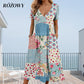 🥳2026 HOT SALE🥳💞50K+ SOLD!💙50% OFF! Women's Patterned V-Neck Short Sleeve Dress – Soft fabric, slim flattering fit, casual daily essential🌿✅