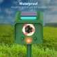 Solar Powered Infrared Sensor Ultrasonic Animal Repeller with Bursting Flashes