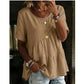 Women's Short Sleeve Tiered Tunic Top