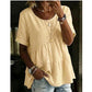 Women's Short Sleeve Tiered Tunic Top