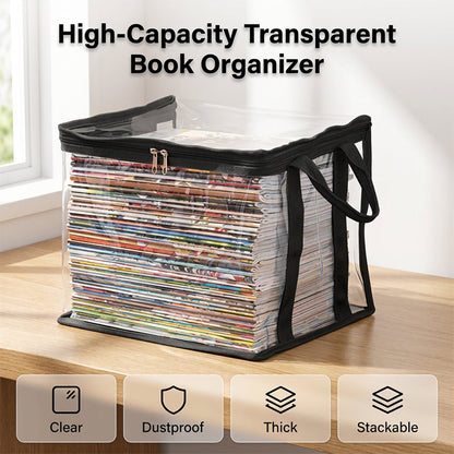 💖2026 Hot Sale✨Transparent Large-Capacity Dustproof & Moisture-Proof Book Storage Bag