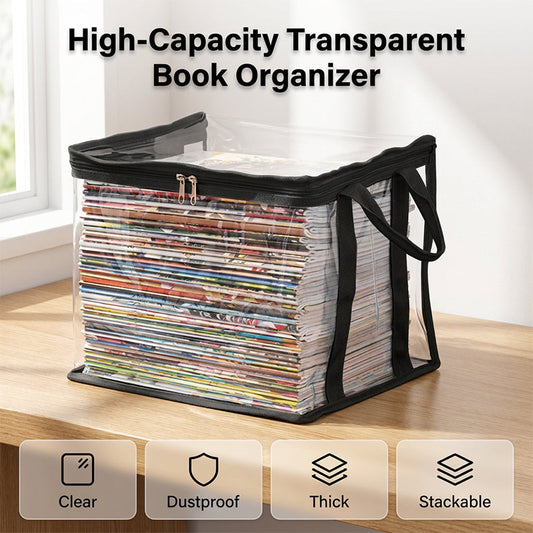 💖2026 Hot Sale✨Transparent Large-Capacity Dustproof & Moisture-Proof Book Storage Bag