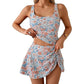 👙☀️ Tank Top & Side Tie Skirt Swimwear Set – Adjustable Straps, High Waist, Removable Pads, Flowy Cover-Up Style. Perfect For Beach, Pool & Honeymoon! 🌊💕✨