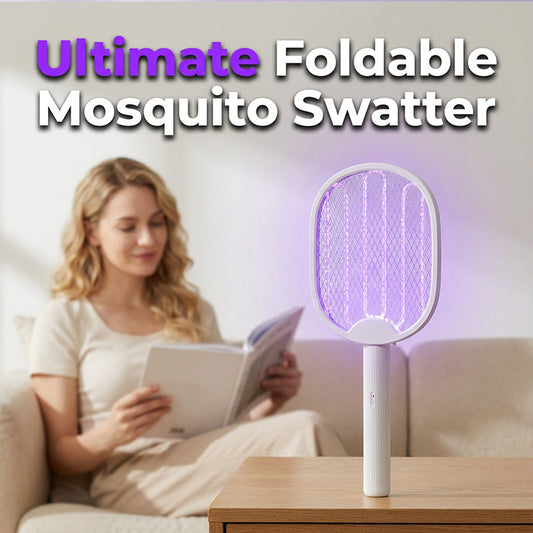 2-in-1 Foldable Electric Mosquito Swatter